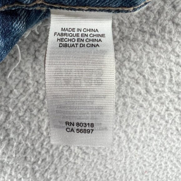 Lucky Brand Womens‎ Jean Boyfriend Shorts 2 Blue Denim Cut Off Mid Rise Pockets - Picture 10 of 16